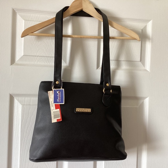 $36 Perry Ellis America Leather Shoulder Bag. Color: Black - New - Picture 1 of 9